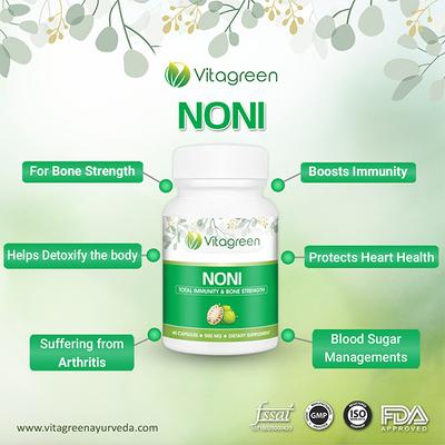 VitaGreen Noni Capsules 60's - Herbal Dietary Supplement