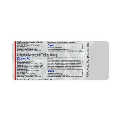 Zilance 40mg Tablet 10'S - Hypertension-Ang