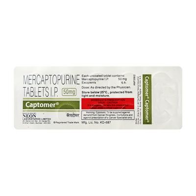 Captomer 50mg Tablet 10'S - Cancer Oncology-Cyt