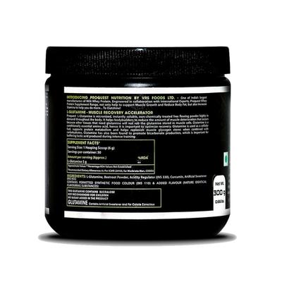 Proquest L-Glutamine Powder - Tangy Orange Flavour 300 gm - Amino Acids