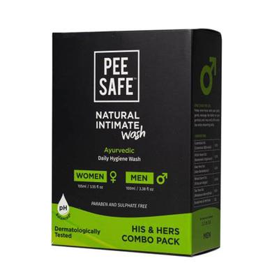 Pee Safe His & Her Natural Intimate wash Combo (100 ml & 105 ml) - Intimate Care