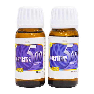 Dr.Wellmans Cortibenz 500 Drops (Pack of 2 x 30 ml) - Homeopathic Drops