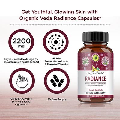 Organic Veda Radiance Veg Capsule 120's - Speciality Medicines