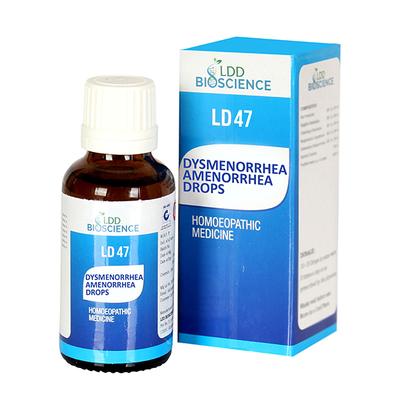 LDD Bioscience LD 47 Dysmenorrhea Amenorrhea Drops 30 ml - Homeopathic Drops