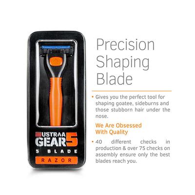 Ustraa Gear 5 Blade Razor - Orange - Razors & Cartridges