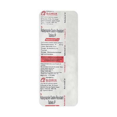 RABECHECK 20mg Tablet 10's - Ulcer/Reflux/Flatulence-Aaa