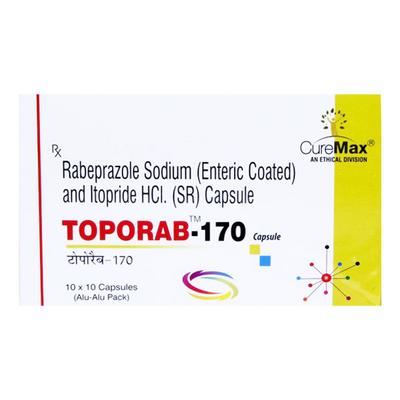TOPORAB 170mg Capsule 10's - Ulcer/Reflux/Flatulence-Aaa