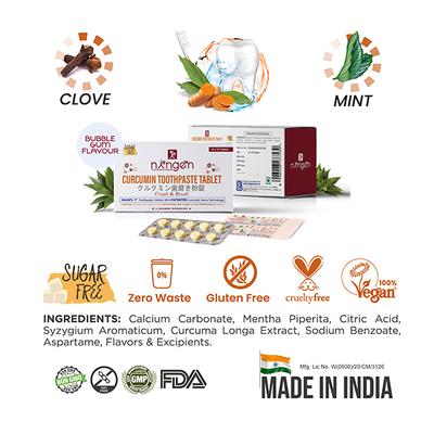 Ningen Sugar Free Curcumin Toothpaste Tablet 100's - Herbal Dietary Supplement