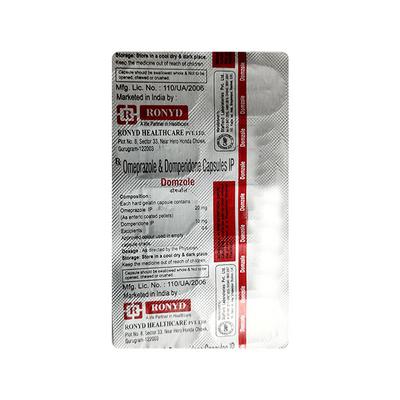 DOMZOLE Capsule 10's - Ulcer/Reflux/Flatulence-Aaa