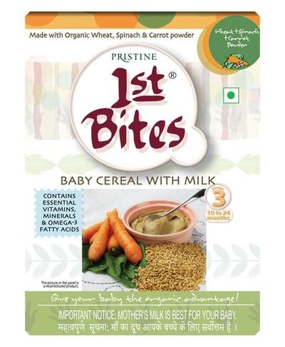 Pristine 1st Bite Baby Cereal Stage 3 (10 to 24 months) Powder - Wheat, Spinach & Carrot 300 gm (Refill Pack) - Baby And Infant Supplements