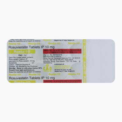Rosta 10mg Tablet 10'S - High Cholesterol-Dys