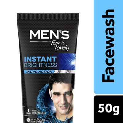 Fair & Lovely Men's Instant Brightness Rapid Action Face Wash 50 gm - Face Wash & Cleansers