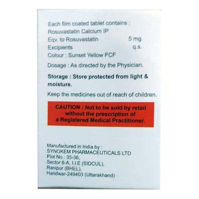 ROSLOY 5 Tablet 15's - High Cholesterol-Dys
