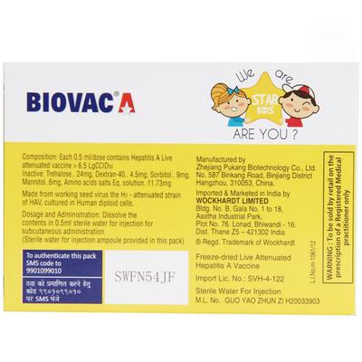Biovac A Injection 0.5ml - Vaccines