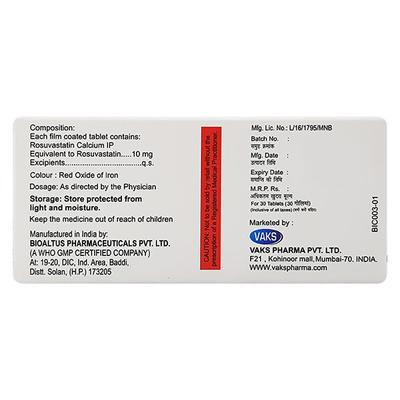 ROSIMIT 10mg Tablet 10's - High Cholesterol-Dys