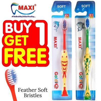 Maxi Goldie Junior Toothbrush - Soft (Buy 1 Get 1 Free) - Baby Oral Care