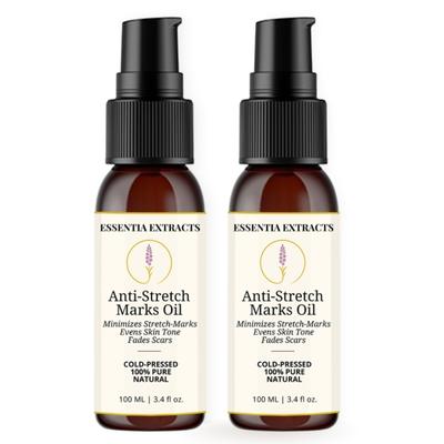 Essentia Extracts Pure Cold Pressed Anti Stretch Marks Oil (Pack of 2 x 100 ml) 1's - Creams/Oils/Lotions