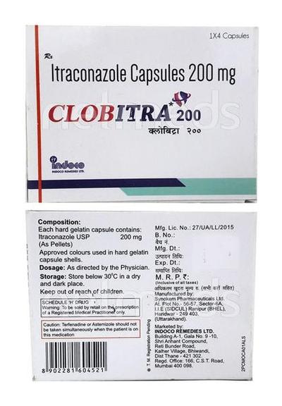 Clobitra 200mg Capsule 4'S - Fungal Infections-Anf