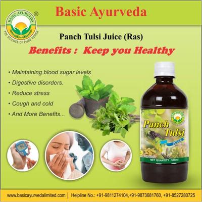 Basic Ayurveda Panch Tulsi Juice 500 ml - Ayurvedic Juices