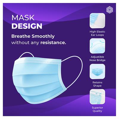 Boldfit 3 Ply Surgical Face Mask (Pack of 100) - Face Mask