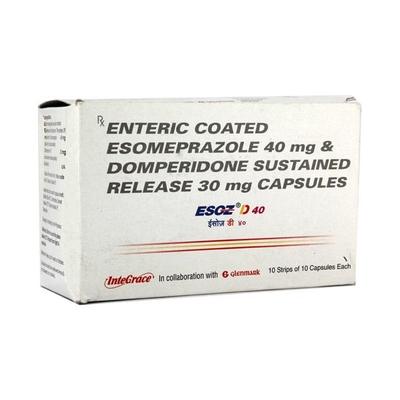 Esoz D 40mg Capsule 10'S - Ulcer/Reflux/Flatulence-Aaa