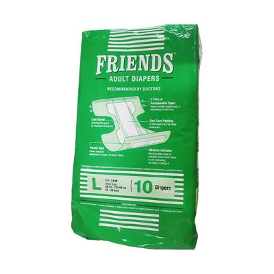 Friends Adult Diapers - Moderate (L) 10's - Adult Diapers & Pads