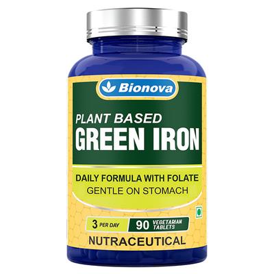 Bionova Plant Based Green Iron Veg Tablet 90's - Herbal Dietary Supplement