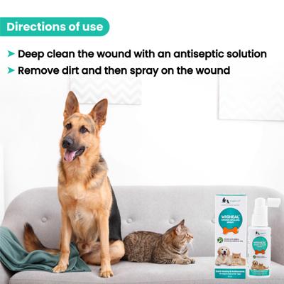 Wiggles Wigheal Dogs & Cats Wound Healing Care Spray 50 ml - Pet Grooming