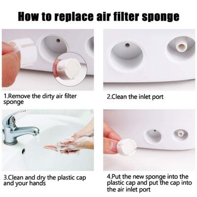 Sahyog Wellness Air Filter Replacement Round Sponge for Nebulizers - White 16's - Respiratory Care Devices