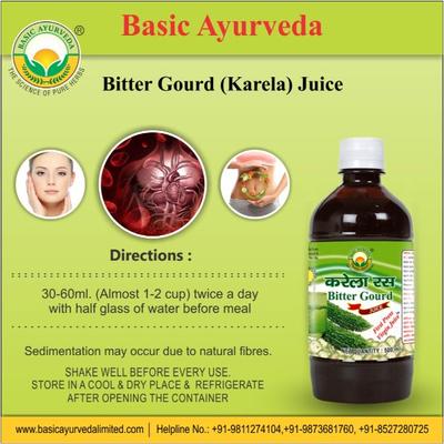 Basic Ayurveda Bitter Gourd (Karela) Juice 500 ml - Ayurvedic Juices