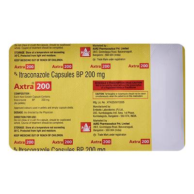 AXTRA 200 Capsule 10's - Fungal Infections-Anf