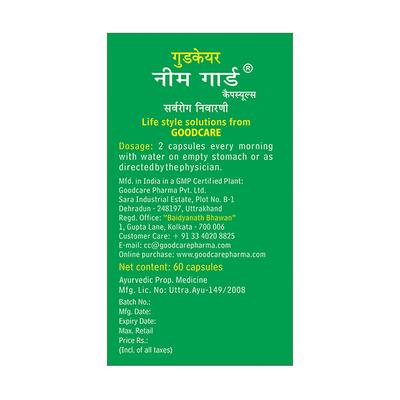 Neem Guard Capsule 60'S (N) - Pure Herbs