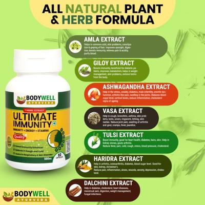 Bodywell Ultimate Immunity 500 mg Capsule (Pack of 2 x 60's) - Multi-Vitamins