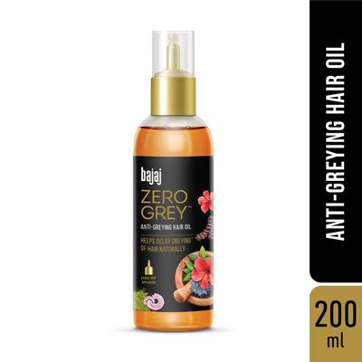 Bajaj Zero Grey Anti Greying Hair Oil 200 ml - Hair Oils