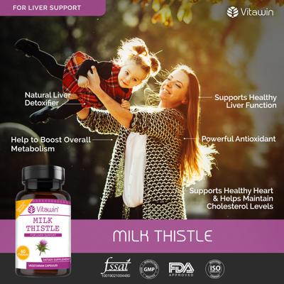 Vitawin Milk Thistle Vegetarian Capsule 60's - Vital Health