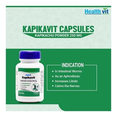 HealthVit Kapikavit (Kapikachhu Powder) 250 mg Capsule 60's - Herbal Dietary Supplement