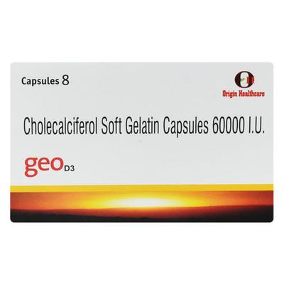 GEO D3 Soft Gelatin Capsule 8's - Supplements-Vit