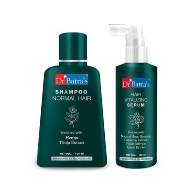 Dr Batra's Shampoo 100 ml + Hair Vitalizing Serum 125 ml - Hair Treatment
