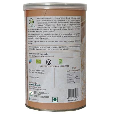 Geo-Fresh Organic Psyllium Whole Husk Powder 100 gm - Speciality Medicines