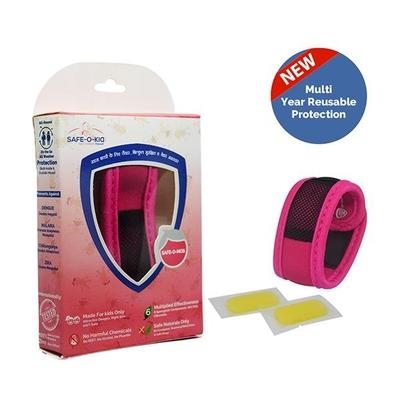 Baby Safety Inc Pink Mosquito Repellent Band (2 Refills + 6 Patches) - Mosquito Repellent