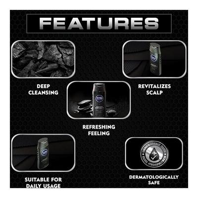 Nivea Men Deep Impact Shampoo - Scalp Clean 250 ml - Shampoos