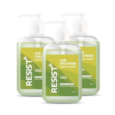 RESIST+ AntiMicrobial Hand Wash - Lemon Grass (Pack of 3 X 250 ml) - Hand Sanitizer