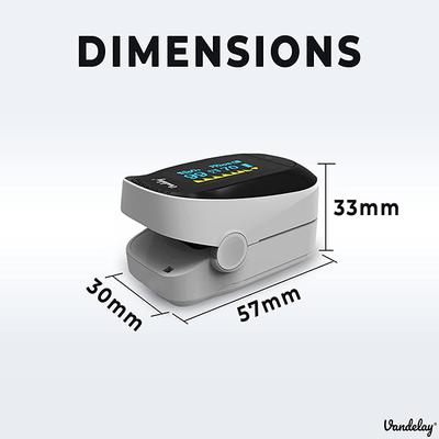 Vandelay Fingertip Digital Pulse Oximeter - Grey - Health Monitors And Equipment