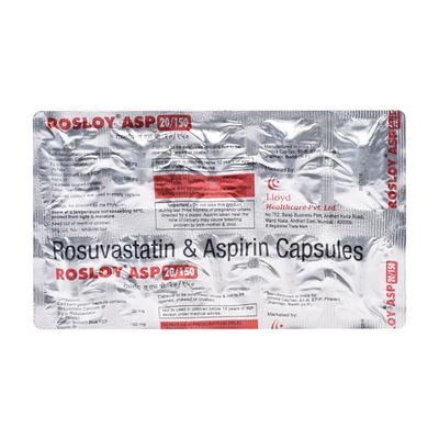 Rosloy Asp 20/150mg Tablet 10'S - High Cholesterol-Dys