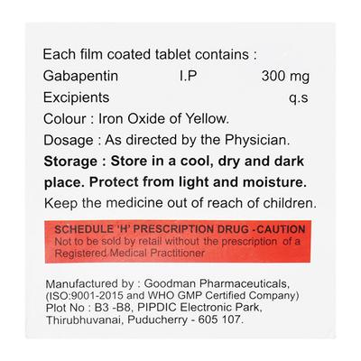 GABAVEL 300mg Tablet 10's - Epilepsy/Convulsion-Ant