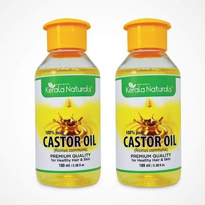 Kerala Naturals Castor Oil (Pack of 2 x 100 ml) - Personal Care (Ayush)