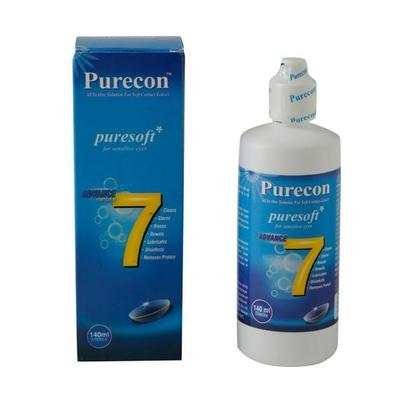 Purecon Puresoft Soft Contact Lens Solution for Sensitive Eyes 140 ml - Eyecare Lenses