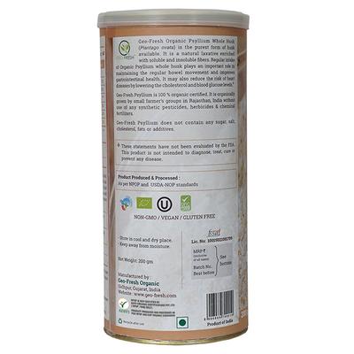 Geo-Fresh Organic Psyllium Whole Husk Powder 200 gm - Speciality Medicines