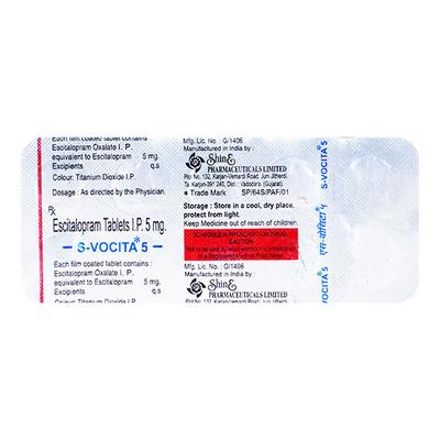 S Vocita 5mg Tablet 10'S - Depression-Ant