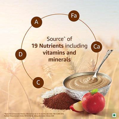 Nestle Cerelac Stage 2 (8 Months+) Powder - Ragi Apple 300 gm (Refill Pack) - Baby And Infant Supplements